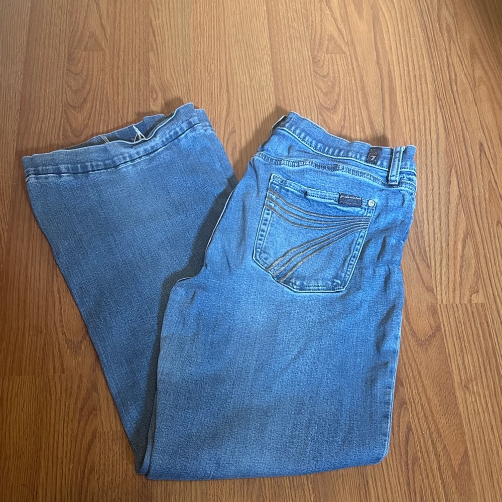 7 For All Mankind Dojo Relaxed Blue Jeans 7FAMK